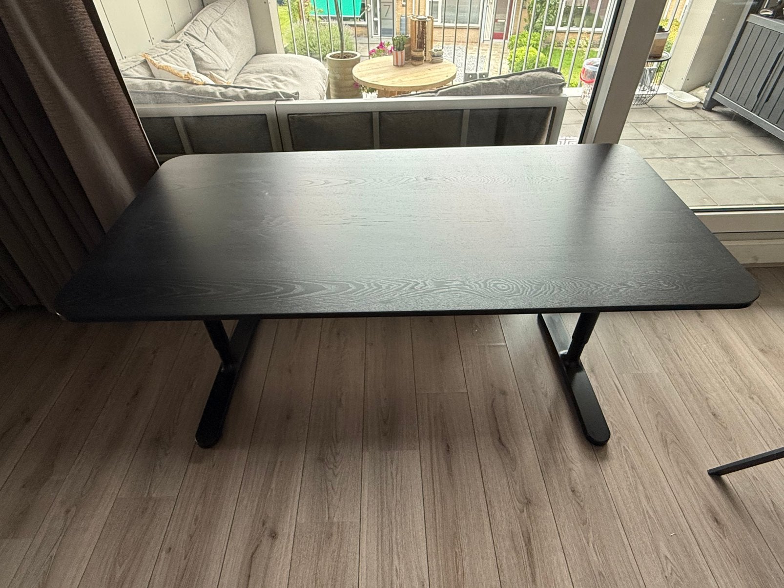 IKEA Bekant bureau 160x80 - Zwart, Huis en Inrichting, Bureaus, Ophalen, Zwart, 160 cm, Spaanplaat of MDF