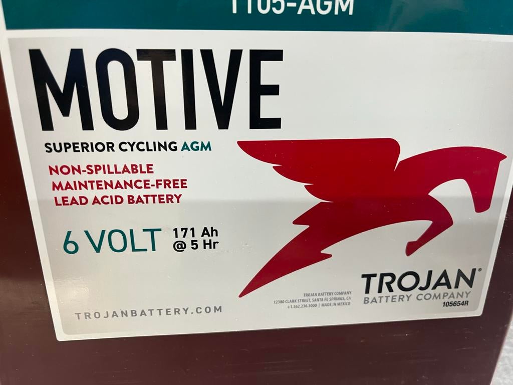 Accu. Trojan Motive T105-AGM 6 Volt 171 Ah Accu, Ophalen, Gebruikt, Overige automerken