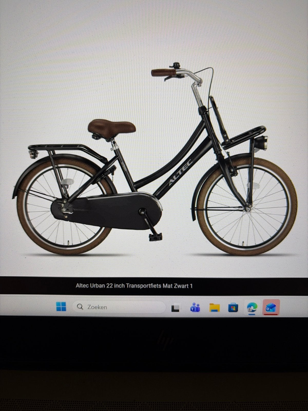 Altec Urban 22 Inch Transportfiets Mat Zwart, Fietsen en Brommers, Ophalen, Nieuw, Terugtraprem, 22 inch