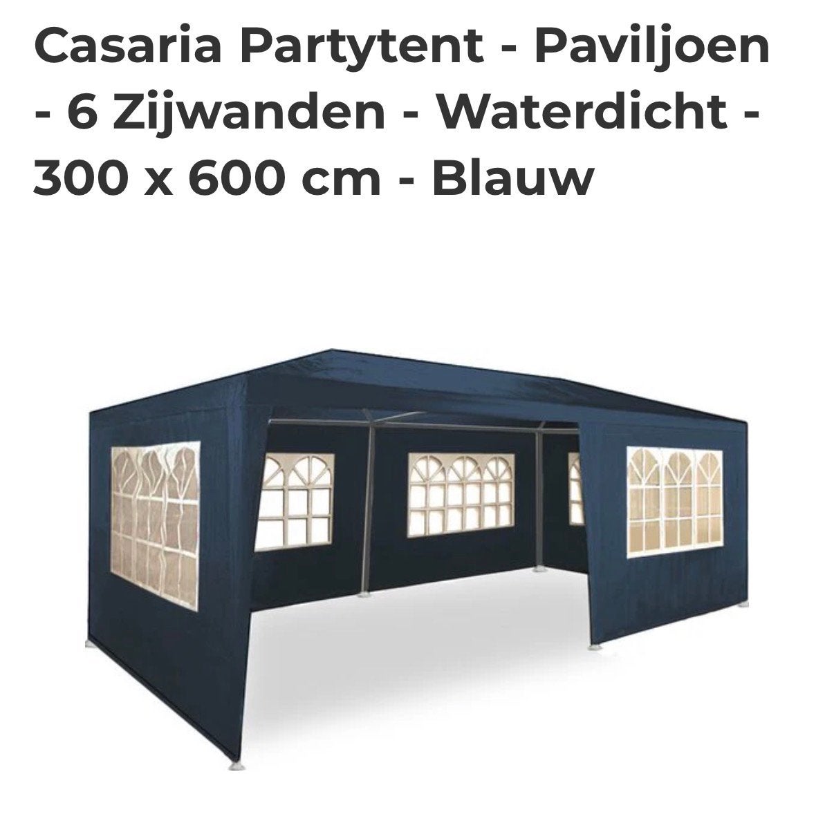 Party tent met zijwanden te huur 300x600, Ophalen of Verzenden, Nieuw, Minder dan 5 meter, Paviljoen