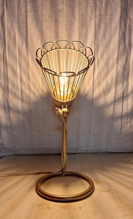 Unieke Vintage Philips Lamp - Omgebouwde Warmtelamp Jaren 60, Gebruikt, Vintage, Retro, Industrieel, Minder dan 100 cm, Metaal