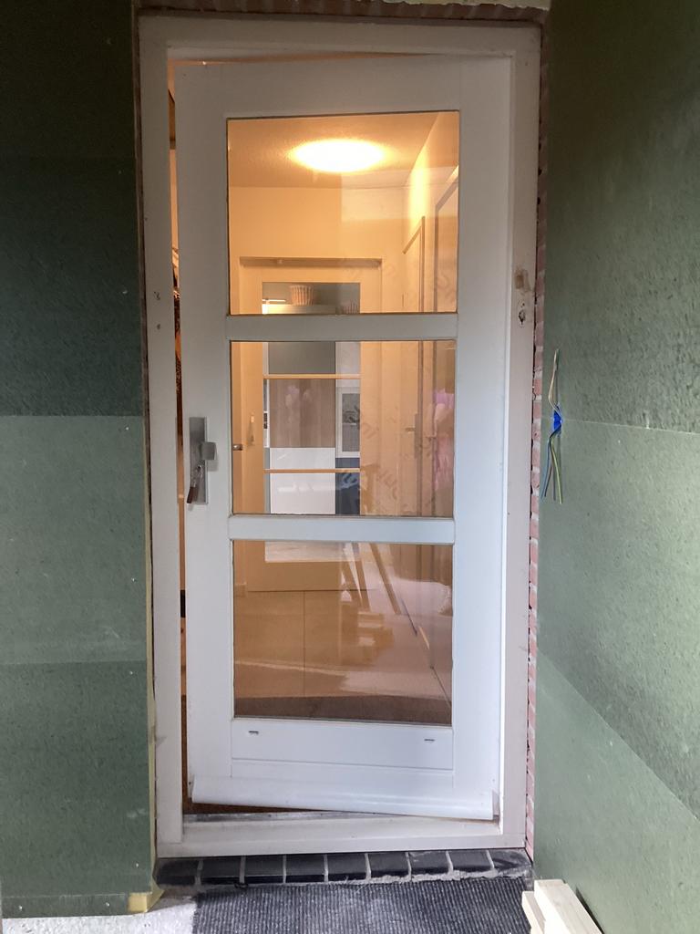 Voordeur (wit) 211 x 93 met dubbel glas, Doe-het-zelf en Verbouw, Deuren en Horren, Ophalen, 80 tot 100 cm, 200 tot 215 cm, Hout
