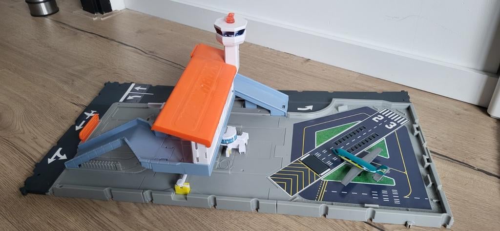 Matchbox Vliegveld Speelset met Vliegtuig, Ophalen, Gebruikt