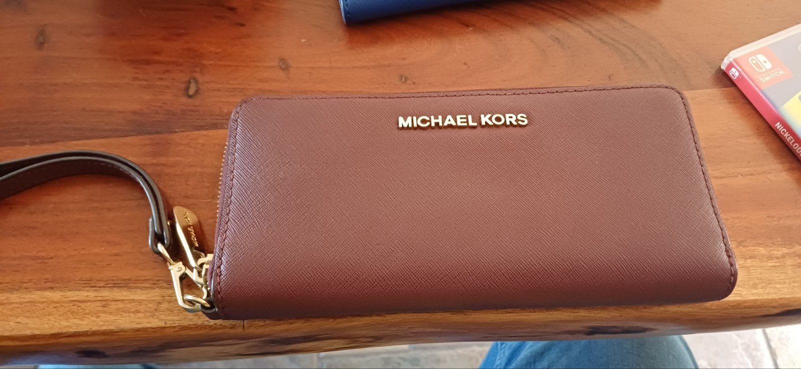 Michael Kors portemonnee bordeauxrood, Ophalen, Gebruikt, Rood, Overige merken