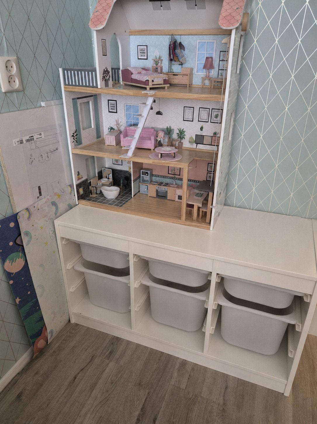 IKEA TROFAST kast +6 bakken, Gebruikt, Kast, 75 tot 100 cm, Minder dan 50 cm