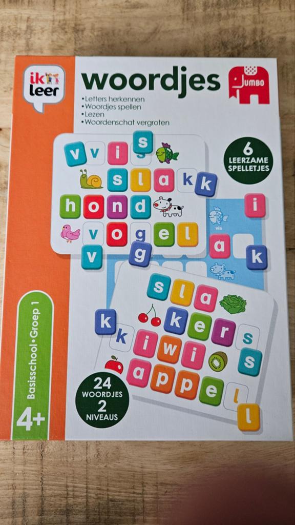 Woordjes - 6 leerzame spelletjes, Kinderen en Baby's, Ophalen of Verzenden
