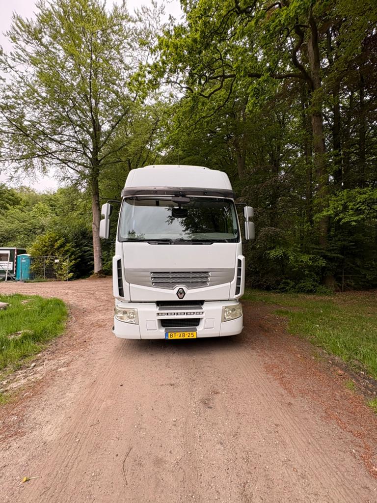 Renault 450dxi met 2 trailers, nette combi!weinig km!!, Euro 5, Renault, Wit, Grijs