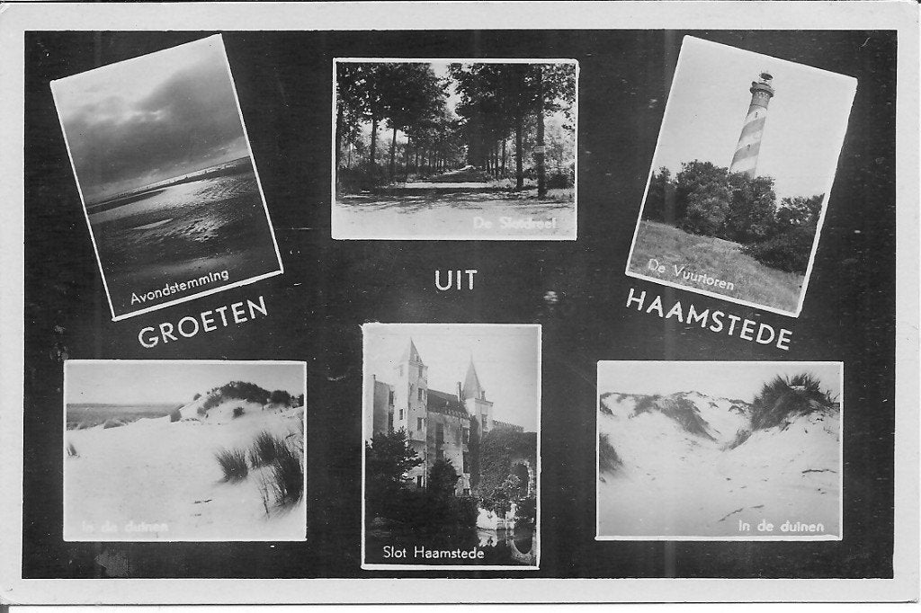 Ansichtkaart Groeten uit Haamstede (1952), Verzamelen, Ophalen of Verzenden, 1940 tot 1960, Gelopen, Zeeland