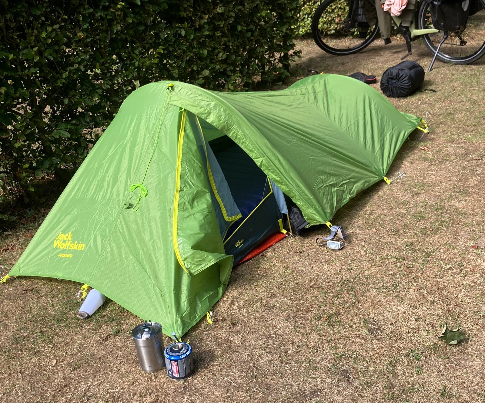Jack Wolfskin Gossamer II tent - lichtgewicht 2-persoons, Ophalen of Verzenden, Zo goed als nieuw, Tot en met 2