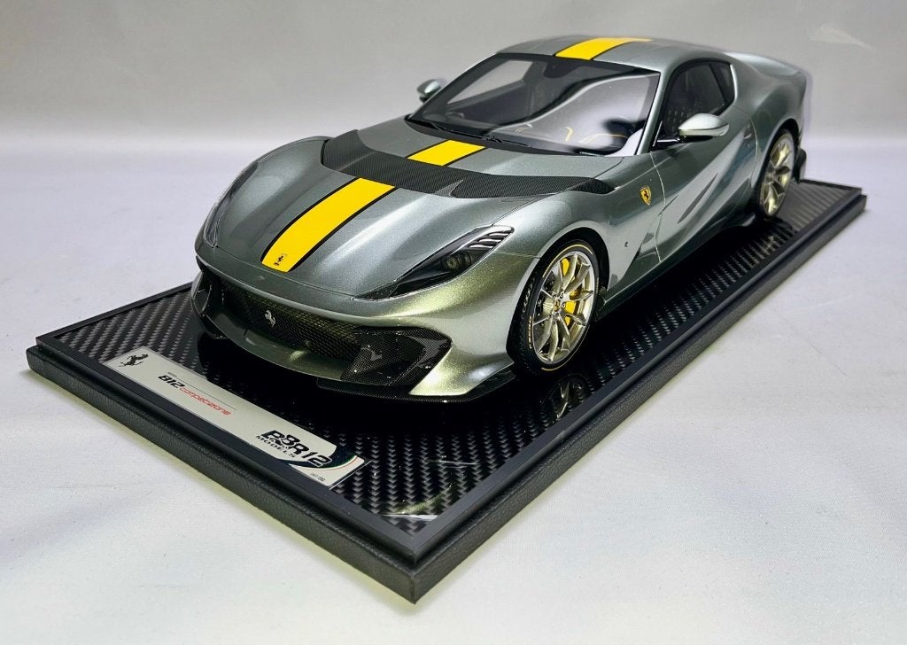 Ferrari 812 Competizione Zilver/Grijs 1:12 BBR1215A BBR, Ophalen of Verzenden, Nieuw, 1:9 t/m 1:12, Auto