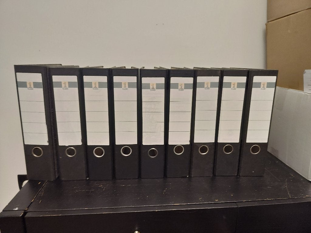 9 ordners / ringbanden / mappen 2 rings, Diversen, Ophalen of Verzenden, Gebruikt