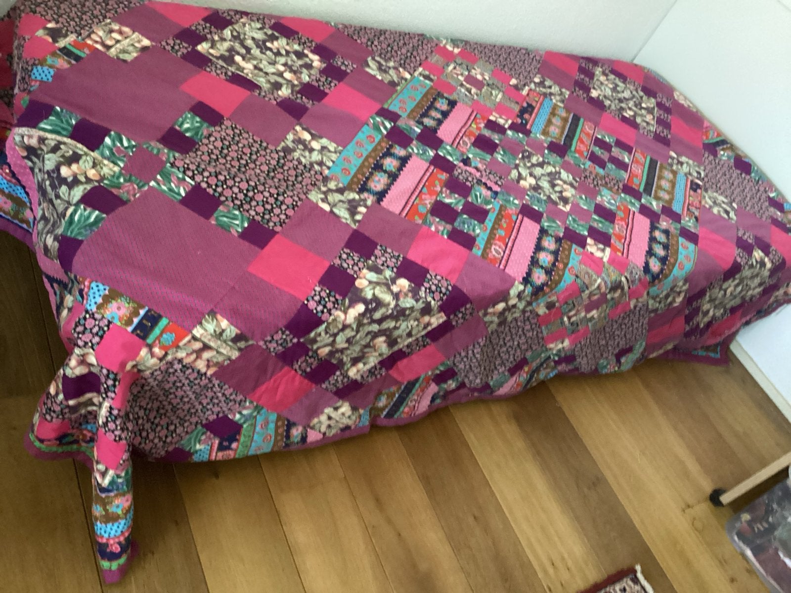 Handgemaakte Patchwork Sprei 235x155 cm voor Bed of Bank, Ophalen, Katoen, Zo goed als nieuw, Overige merken