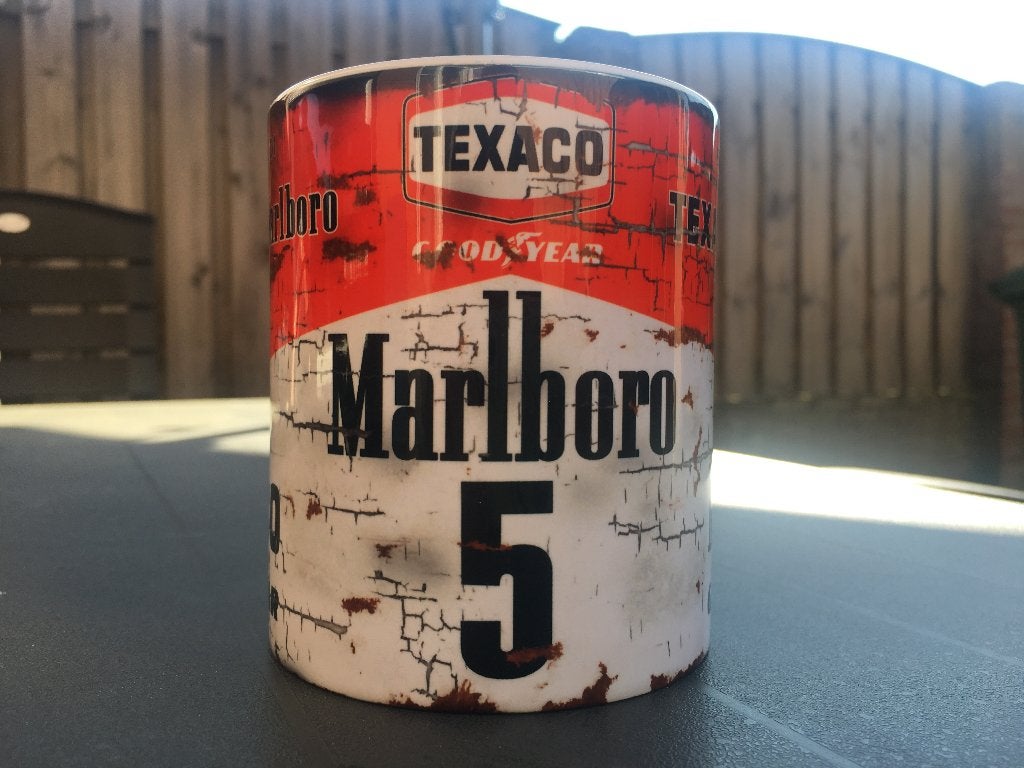 ✅ Emerson Fittipaldi McLaren mok Vintage olie F1 Marlboro, Ophalen of Verzenden, Nieuw, Formule 1