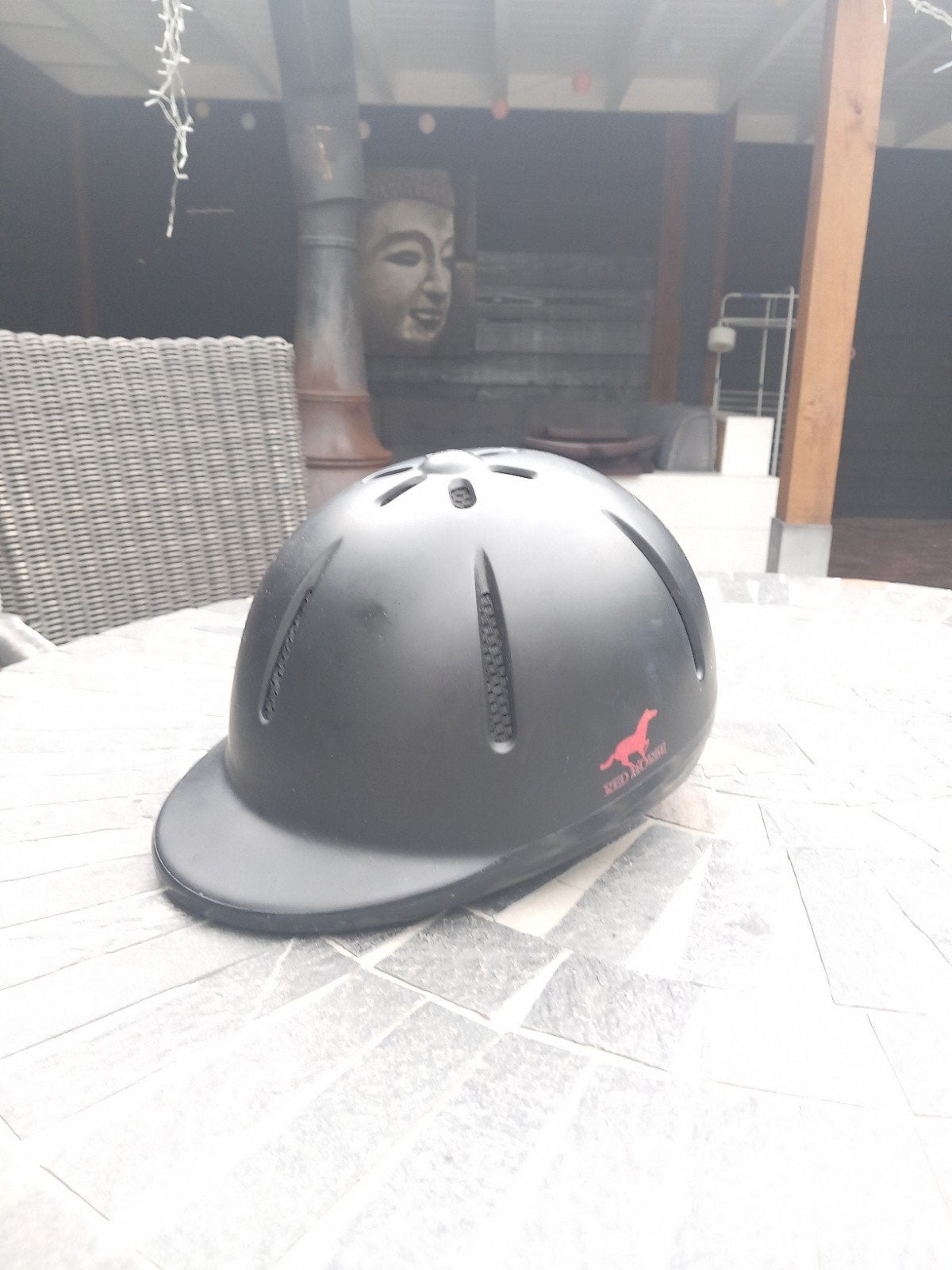 Red horse cap, Dieren en Toebehoren, Paardrijkleding, Ophalen of Verzenden, Dressuur, Cap
