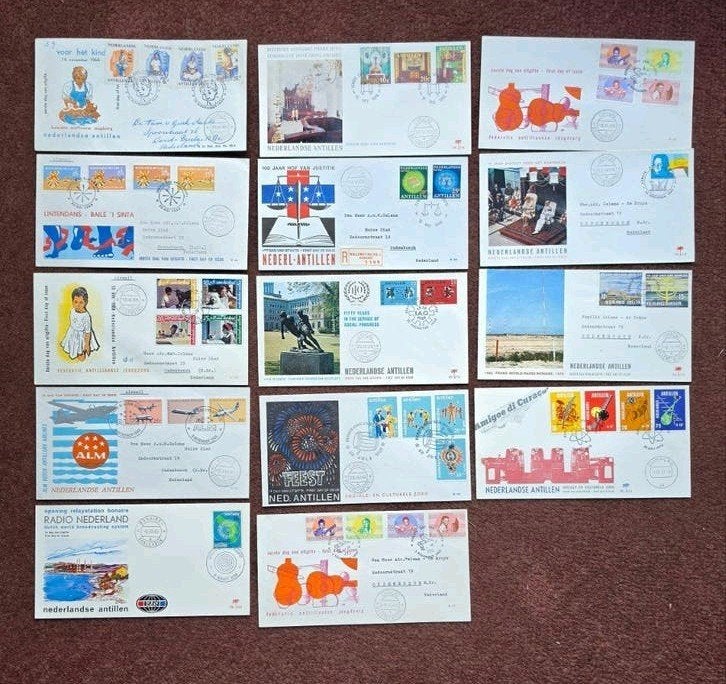 Collectie Eerste Dag Enveloppen Nederlandse Antillen, Verzamelen, Ophalen of Verzenden, 1960 tot 1980, Ongelopen