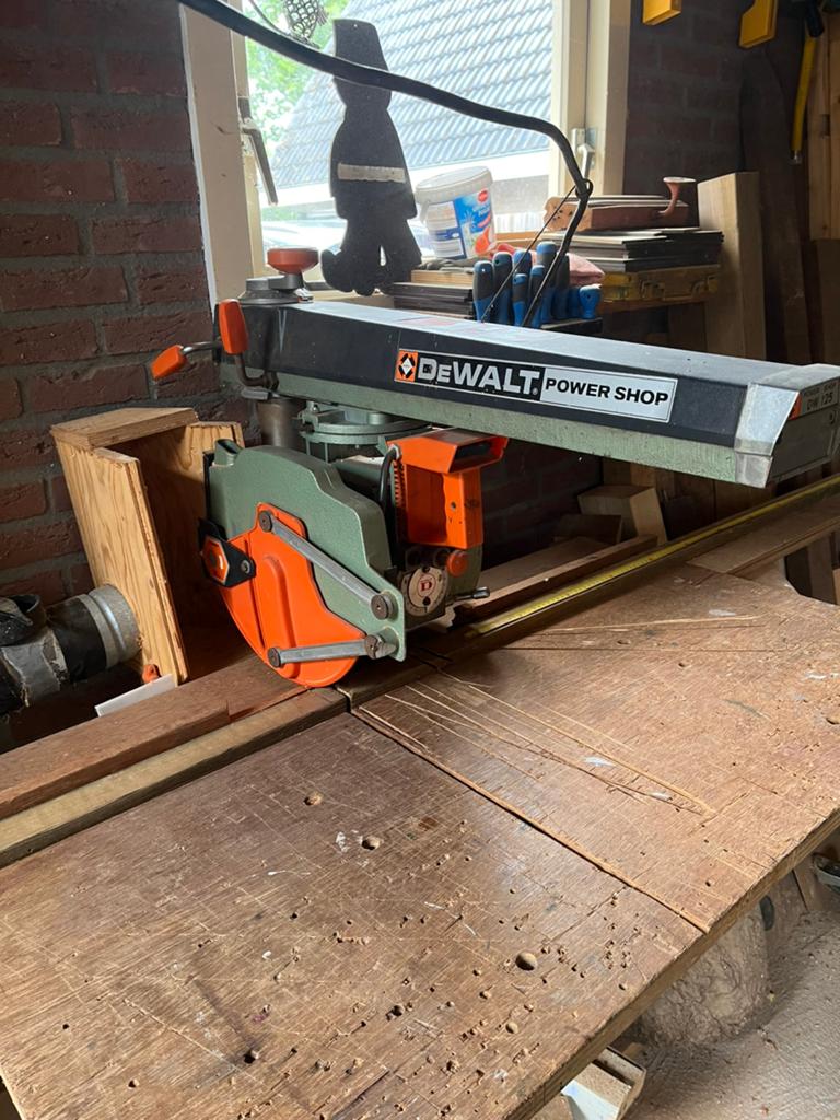 Dewalt afkortzaag DW125, Doe-het-zelf en Verbouw, Gereedschap | Zaagmachines, Ophalen, Gebruikt, Afkortzaag, 30 tot 70 mm