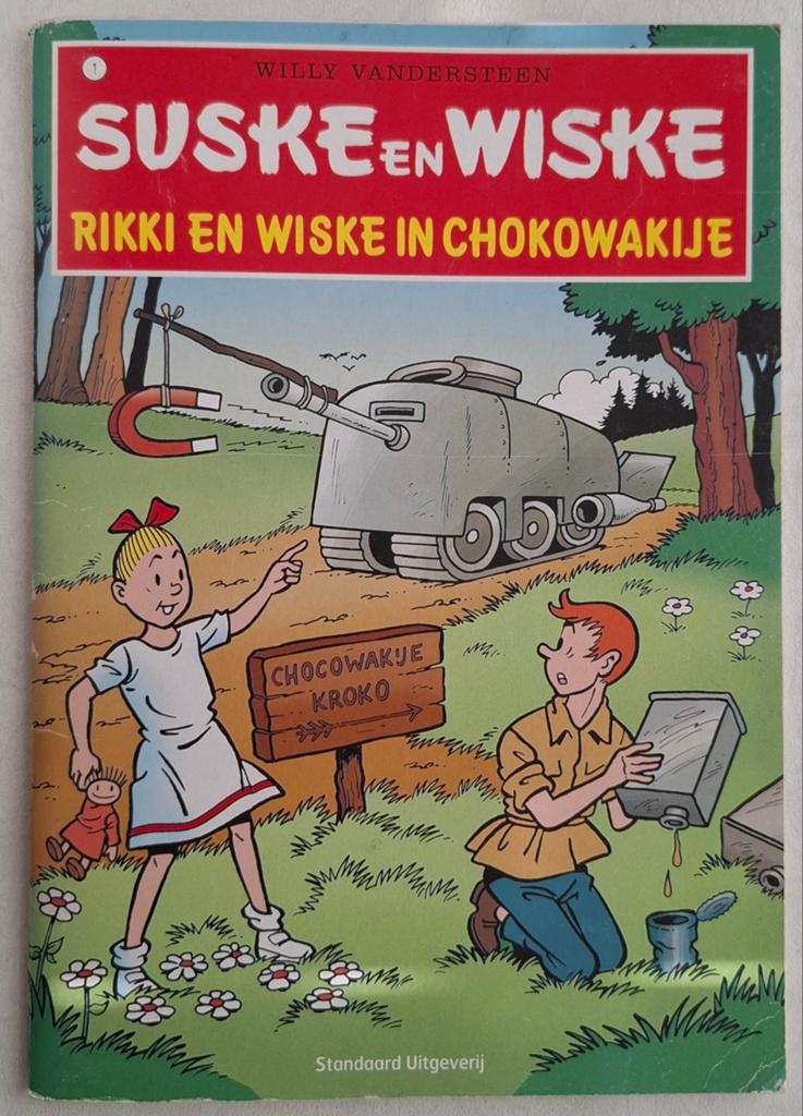 Suske en Wiske 1 Rikki en Wiske in Chocowakije A5 spec, Boeken, Stripboeken, Eén stripboek, Ophalen of Verzenden, Gelezen, Willy Vandersteen