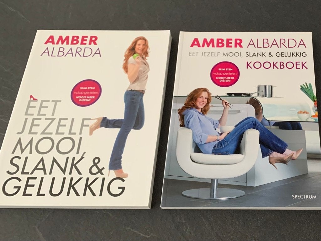 Amber Albarda - Eet jezelf mooi, slank & gelukkig set, Dieet en Voeding, Amber Albarda, Ophalen of Verzenden, Zo goed als nieuw