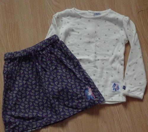 2-delige Disney set Eeyore + Piglet shirt + rok maat 110, Kinderen en Baby's, Kinderkleding | Maat 110, Disney, Gebruikt, Meisje