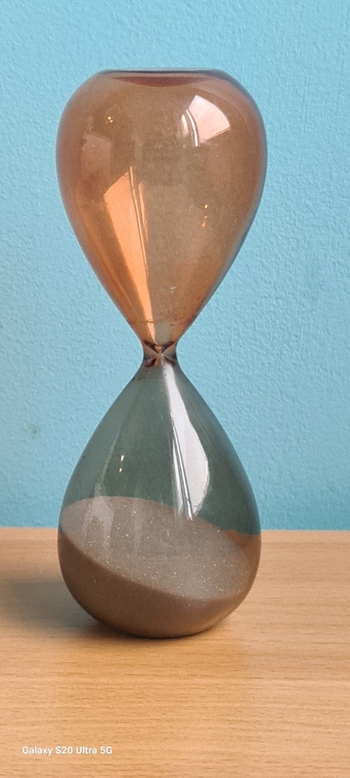 Decoratieve zandloper - Bruin glas 15 minuten, Ophalen of Verzenden