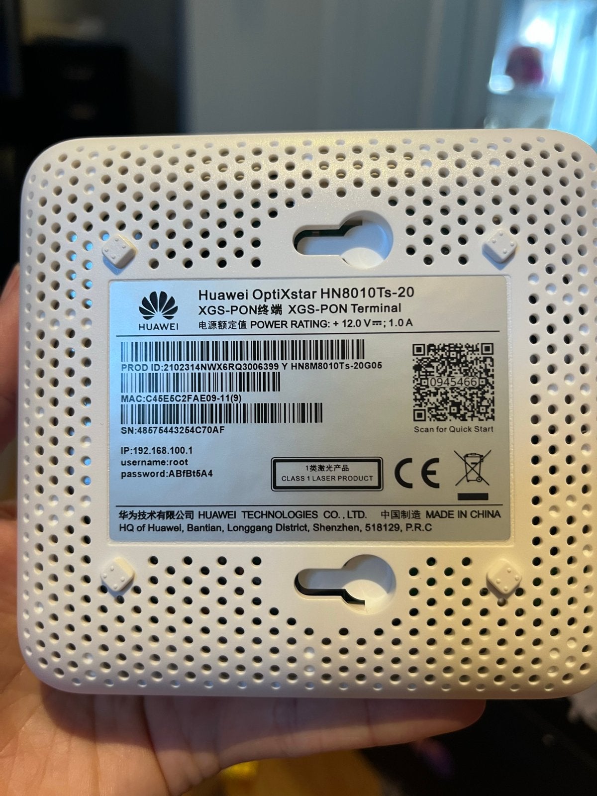 Huawei OptiXstar HN8010Ts-20 XGS-PON Terminal, Ophalen, Nieuw, Router