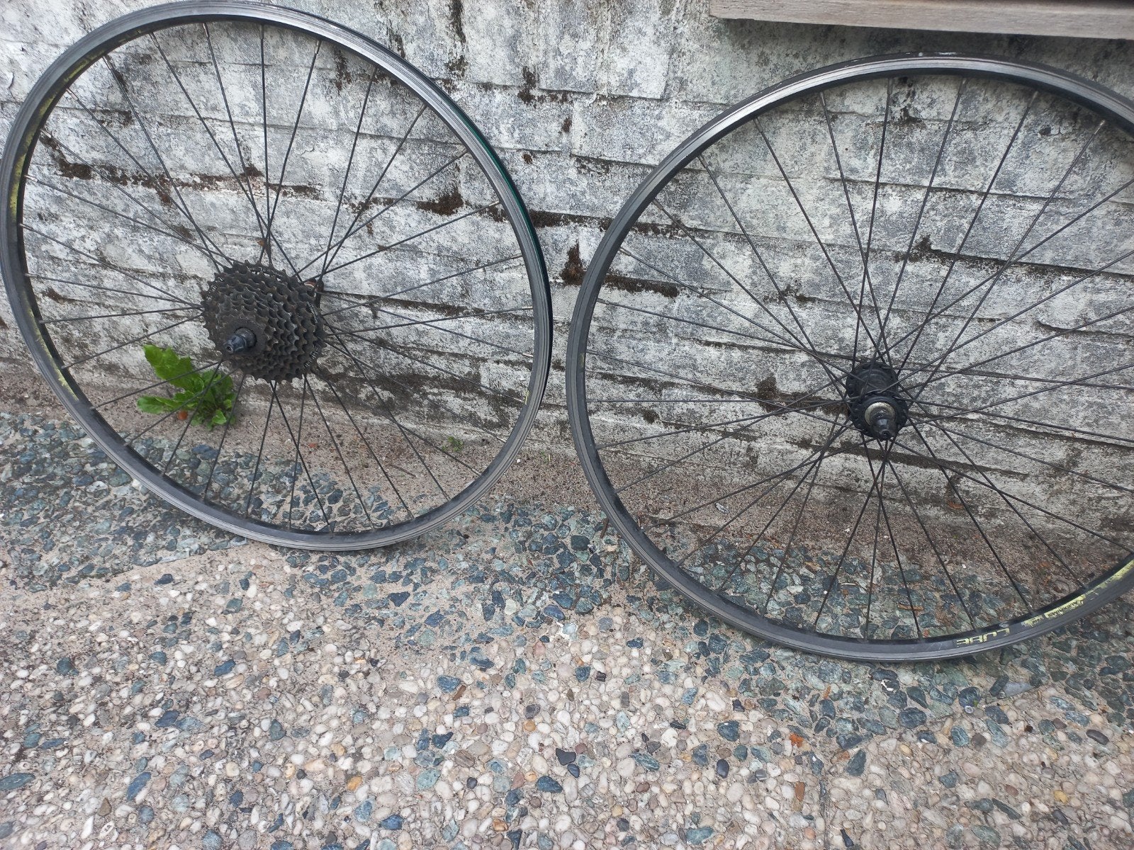 26" Mtb 8speedhub voor&achter wiel met steekas, Ophalen of Verzenden, Gebruikt, Wiel