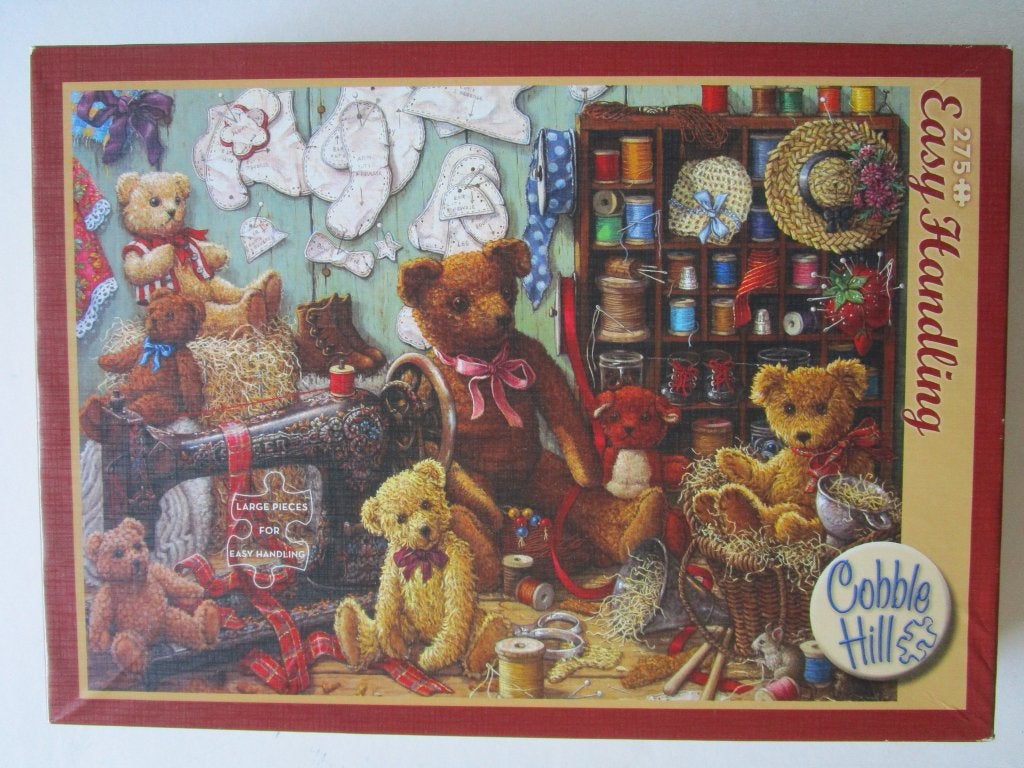 Cobble Hill puzzel - Teddy Bear Workshop - 275 XL, Ophalen of Verzenden, Minder dan 500 stukjes, Zo goed als nieuw, Legpuzzel