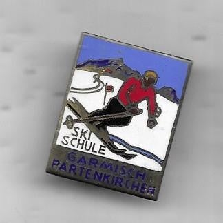 EMAILE SKI SPORT BROCHE SPELD GARMISCH PARTENKIRCHEN, Verzenden, Gebruikt, Sport, Speldje of Pin