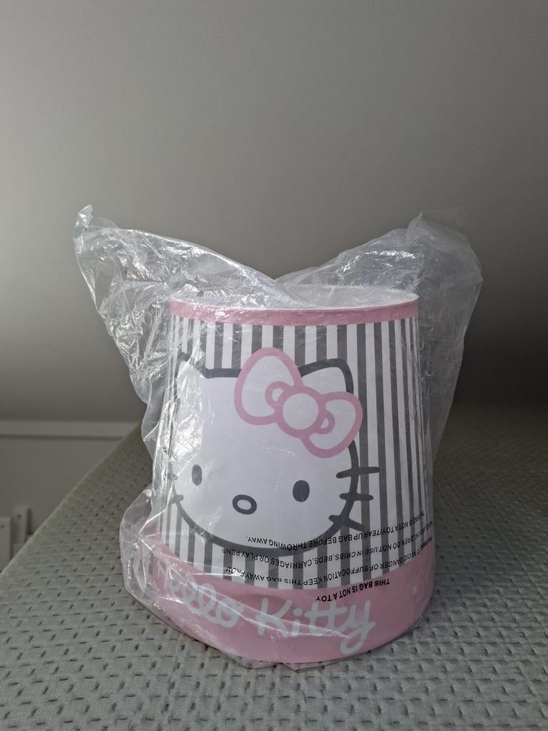 Nieuwe Hello Kitty Lampenkap met Snoer - Roze/Zwart, Ophalen of Verzenden, Nieuw, Zwart, Rond
