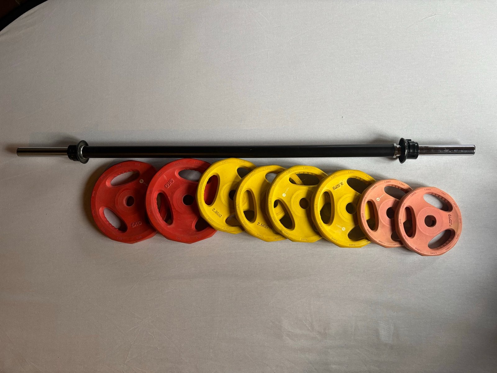 Bodypump set compleet – goede staat, Ophalen, Kunststof, Gebruikt, Krachtstation