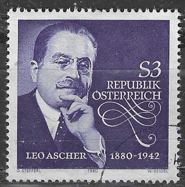 Oostenrijk 1980 - Yvert 1480 - Leo Ascher (ST), Verzenden, Gestempeld