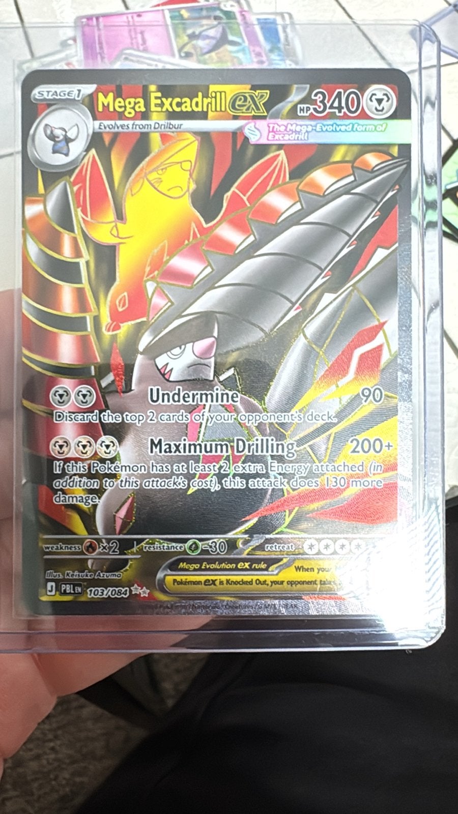 Mega Excadrill EX Pokémon Kaart 103/084, Ophalen of Verzenden, Nieuw, Losse kaart, Foil
