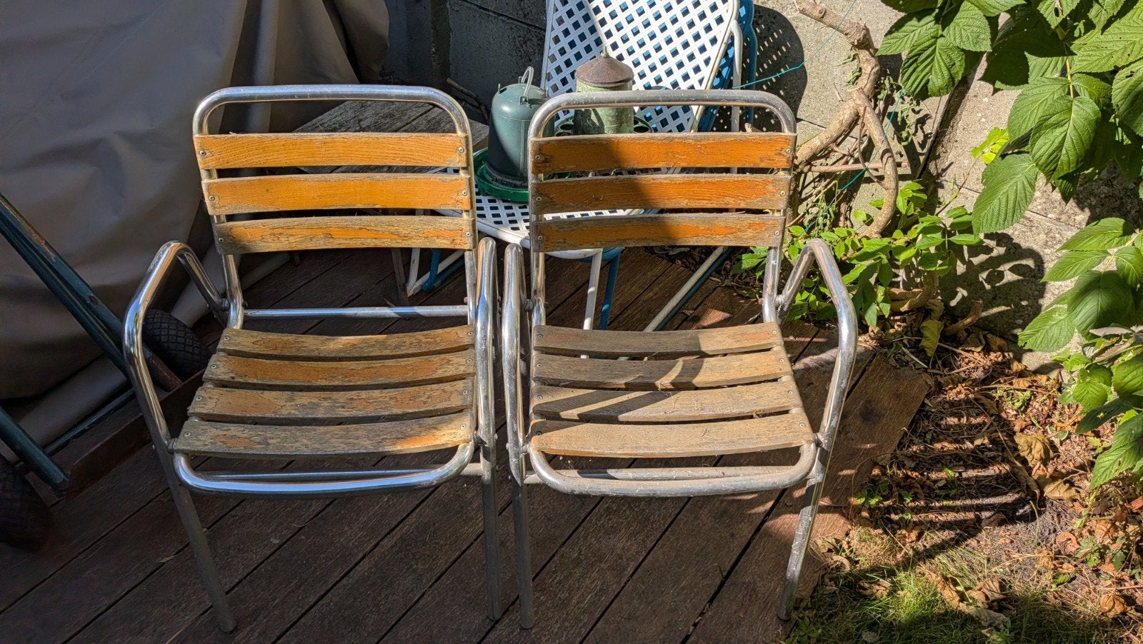 Stapelbare tuinstoelen - Gratis afhalen, Tuin en Terras, Ophalen, Gebruikt, Aluminium, Stapelbaar