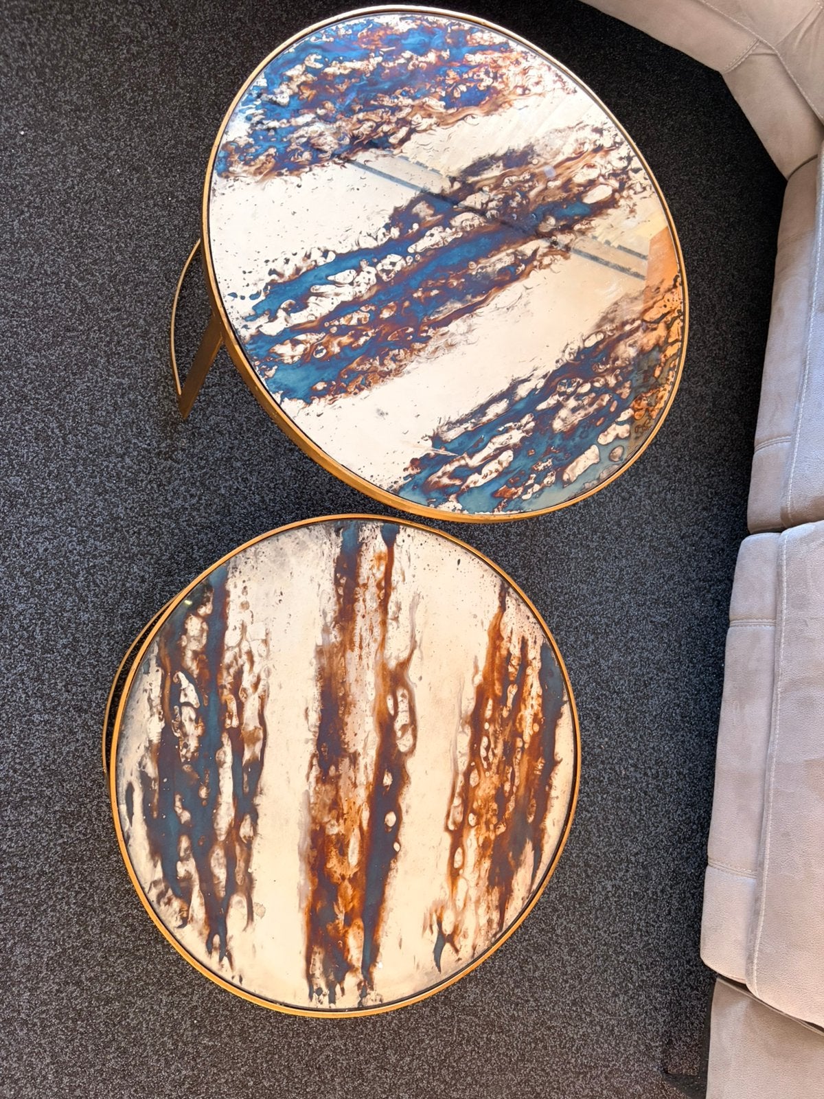 Ronde salontafels, Ophalen, Zo goed als nieuw, Rond, 50 tot 100 cm
