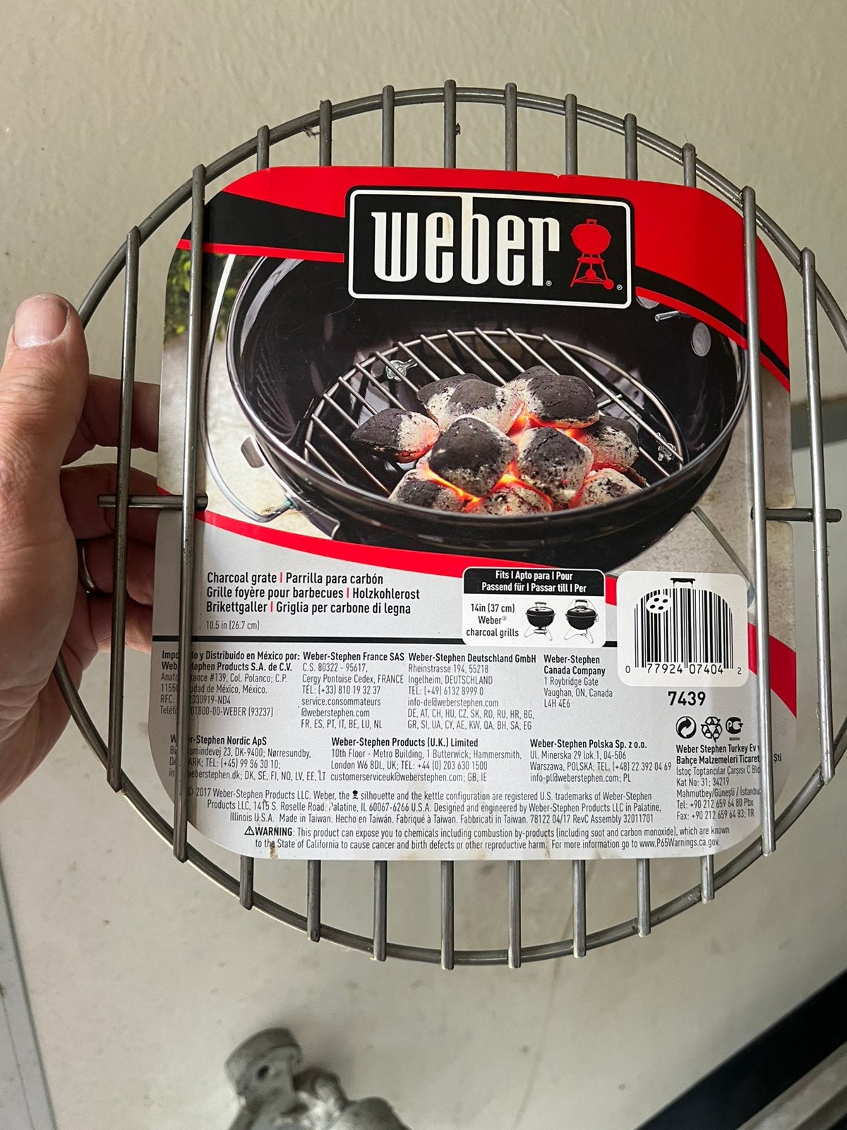 Weber koolrooster, Ophalen of Verzenden, Zo goed als nieuw
