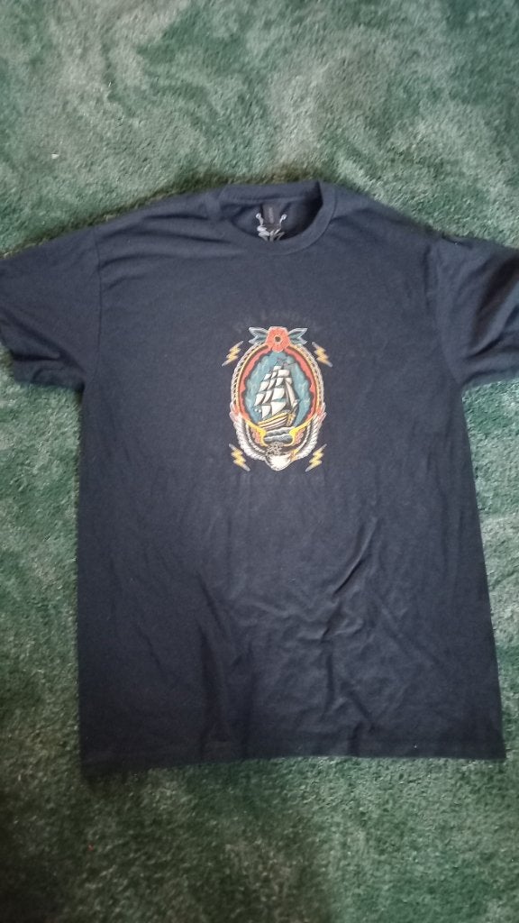 T-shirt met scheepsmotief - sailing ship - maat M, Maat 48/50 (M), Zwart, Nieuw, Ophalen of Verzenden