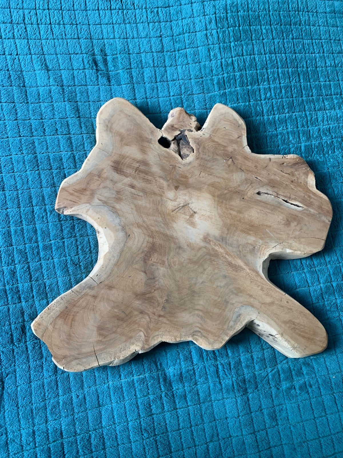 Houten schijf in grillige vorm, Ophalen, Zo goed als nieuw, Rechthoekig, Hout