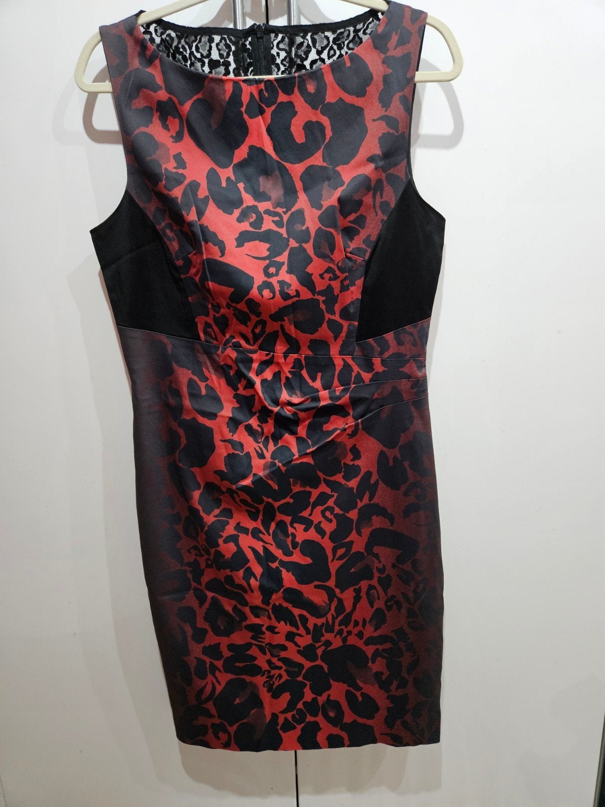 Karen Millen jurk met luipaardprint en kant, Karen Millen, Maat 42/44 (L), Ophalen of Verzenden, Zo goed als nieuw