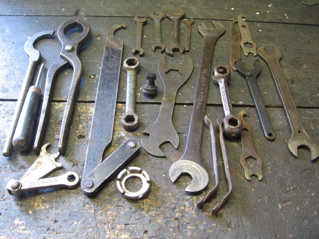 Oud fiets gereedschap, Ophalen of Verzenden, Gebruikt, Gereedschapsset