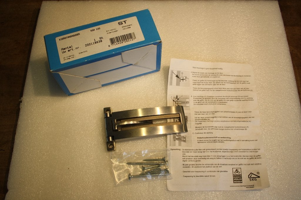 kierstandhouder deur SKG type KSH 100  NIEUW, Ophalen of Verzenden, Nieuw, Rvs, Slot
