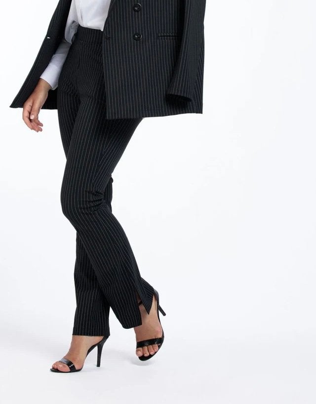 Studio Anneloes zakelijke broek Eve flair pinstripe travel L, Kleding | Dames, Broeken en Pantalons, Overige kleuren, Maat 42/44 (L)