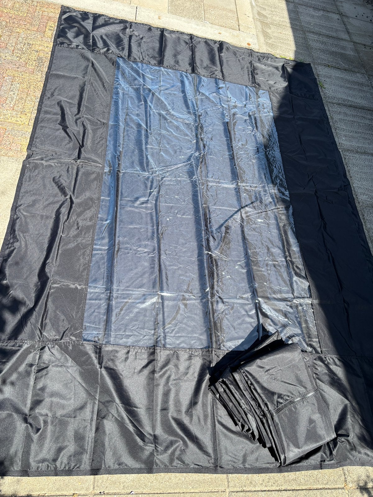 4 stuks wanden voor easy up paviljoen partytent 3x3 zwart, Gebruikt, Opvouwbaar, Minder dan 4 meter, Paviljoen