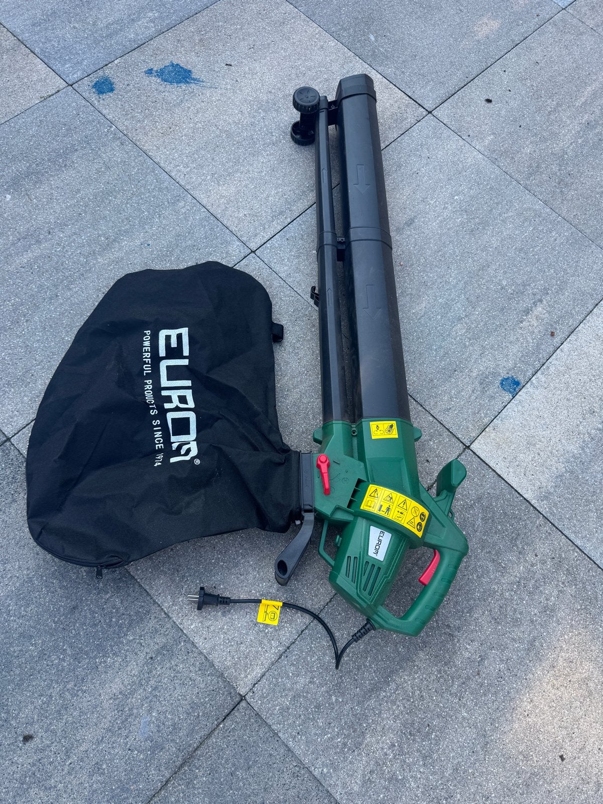 Eurom Garden Cleaner 3001 Bladblazer/Bladzuiger, Handgedragen, Ophalen of Verzenden, Zo goed als nieuw, Met opvangzak