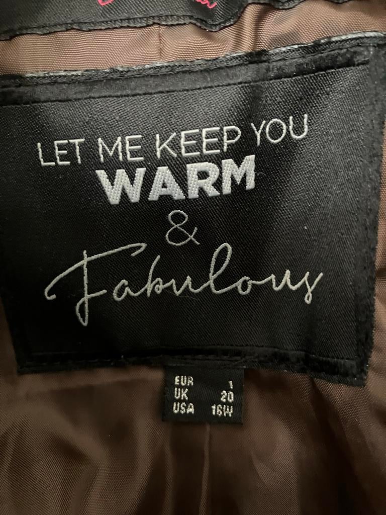 Bruine teddy jas - Warm & Fabulous, Ophalen of Verzenden, Zo goed als nieuw, Maat 46/48 (XL) of groter, Bruin