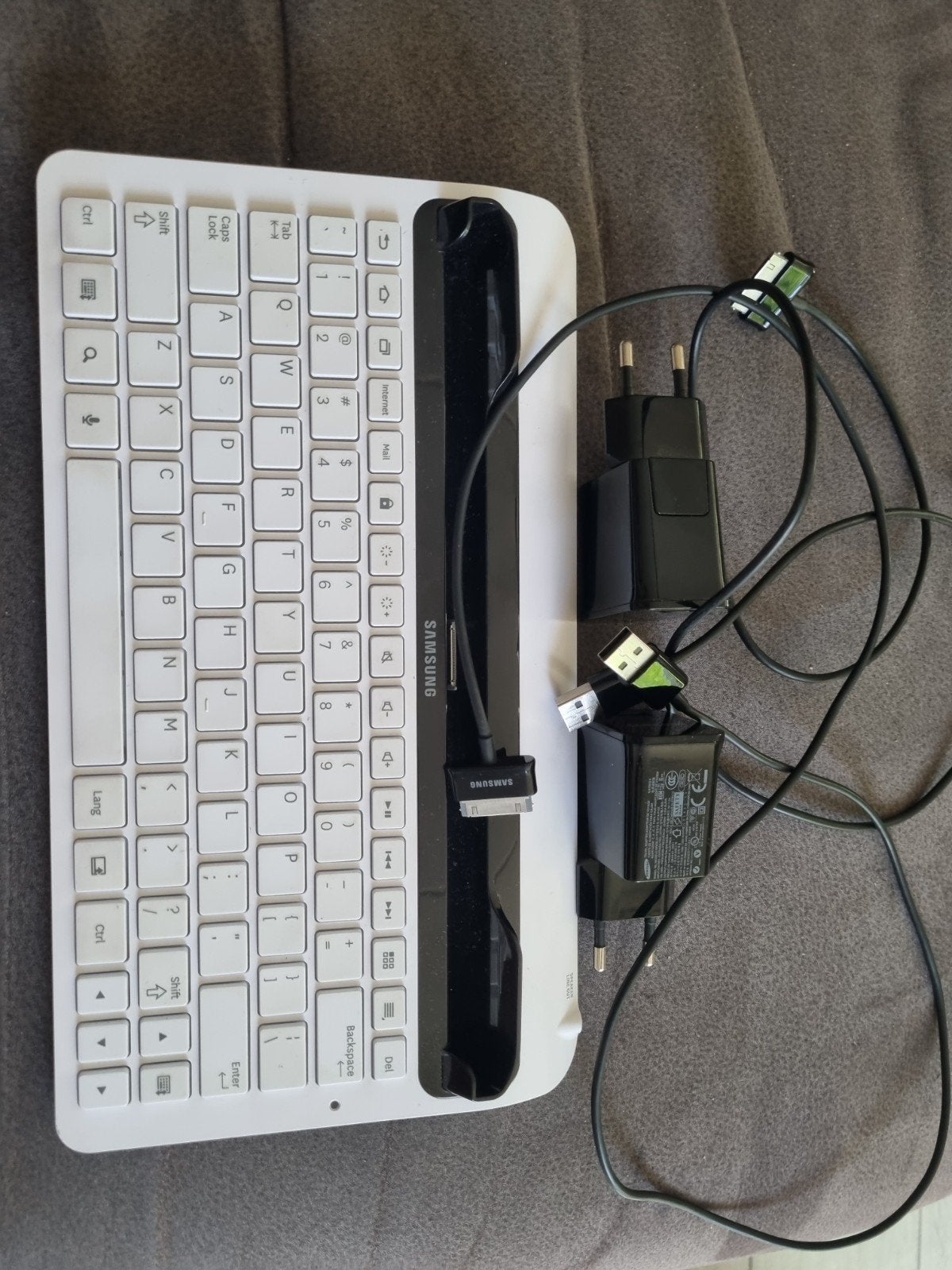 Samsung Galaxy Tab Keyboard Dock (model ECR-K14AWE), Gebruikt, Ophalen of Verzenden, Draadloos, Qwerty