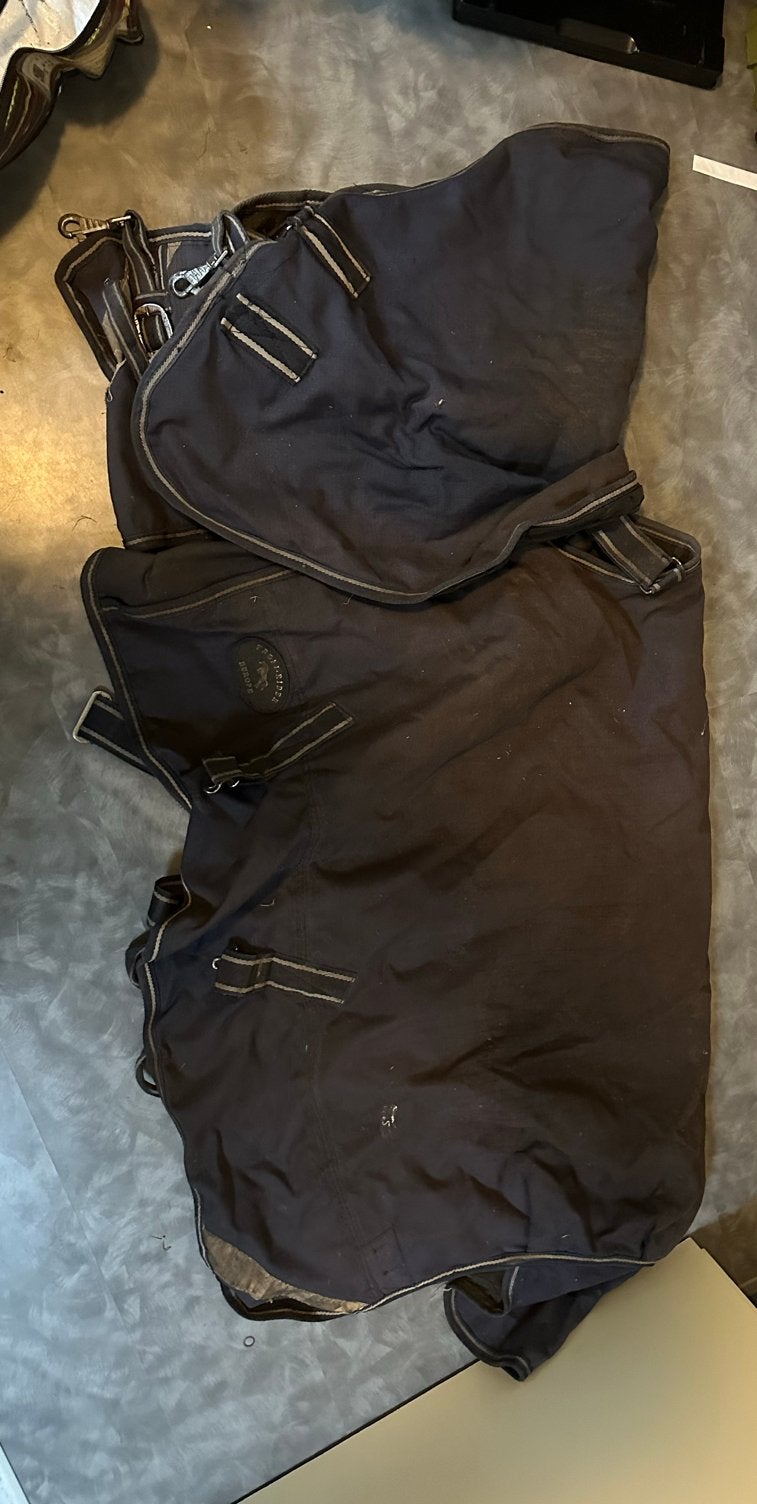 2x Profi rider winterdeken 300 gram maat 145 afneembare hals, Gebruikt, Ophalen of Verzenden, Pony (P), Blauw
