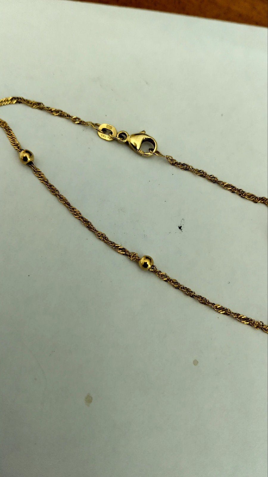 14 karaat gouden armband gemerkt merkt585, Ophalen of Verzenden, Zo goed als nieuw, Goud, Goud