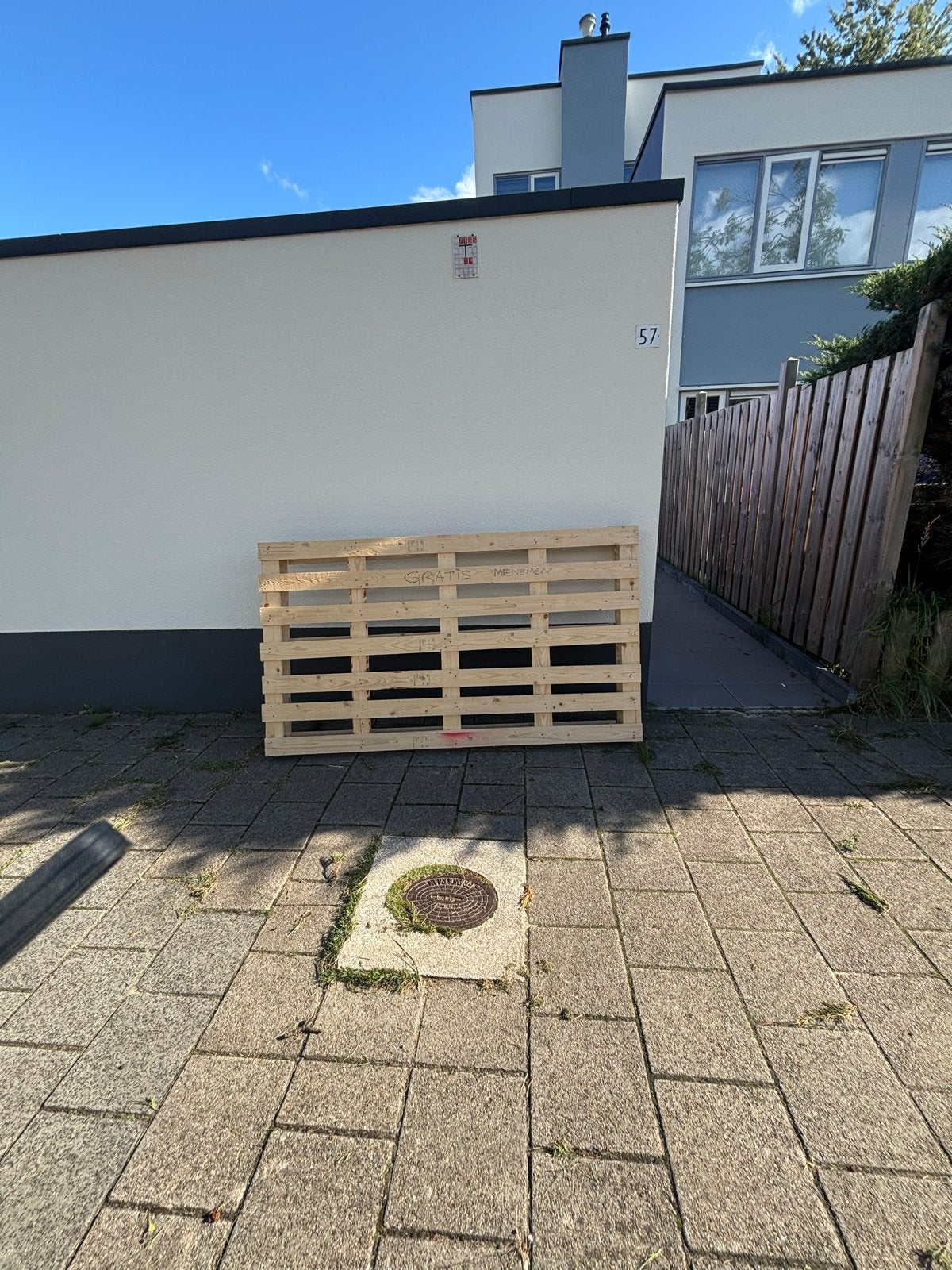 Gratis houten pallet - 200x115cm, Ophalen of Verzenden