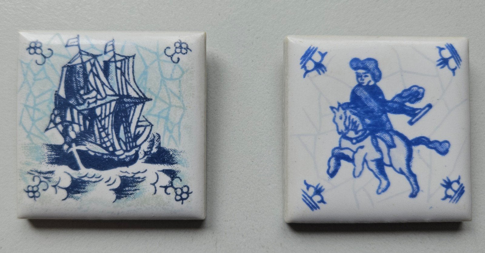 Delfts blauwe miniatuur tegeltjes vintage uit 1950-1960, Ophalen