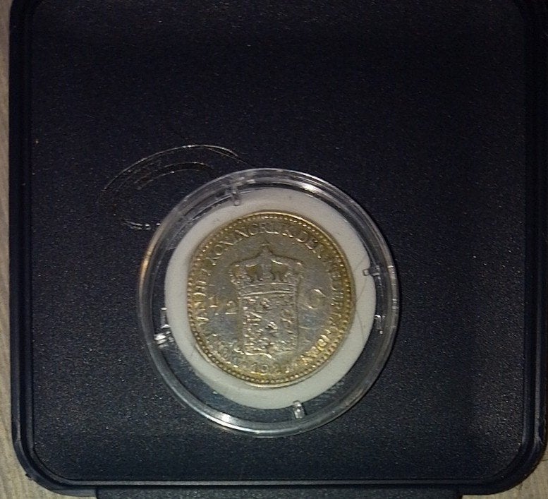 Zilveren halve gulden 1921 Koningin Wilhelmina, Postzegels en Munten, ½ gulden, Zilver, Ophalen of Verzenden, Koningin Wilhelmina